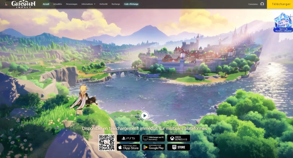page site genshin impact